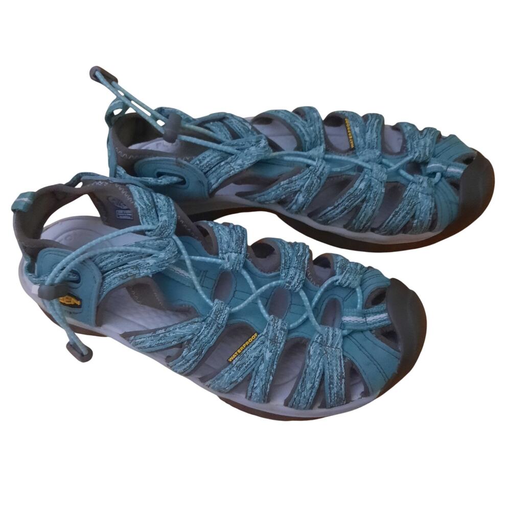 Keen Womens Whisper Turquoise Color Bungie Lacing System Sandals Size 8